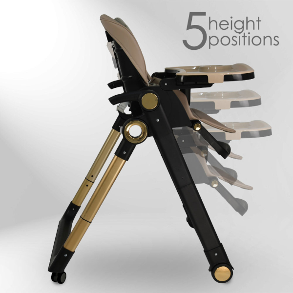 Καρεκλάκι Φαγητού Αναδιπλούμενο (6+ Μηνών/Έως 15kg) - Κούνια (0+ Μηνών/Έως 9kg) Bebe Stars Yum-Yum Mocha 870-182