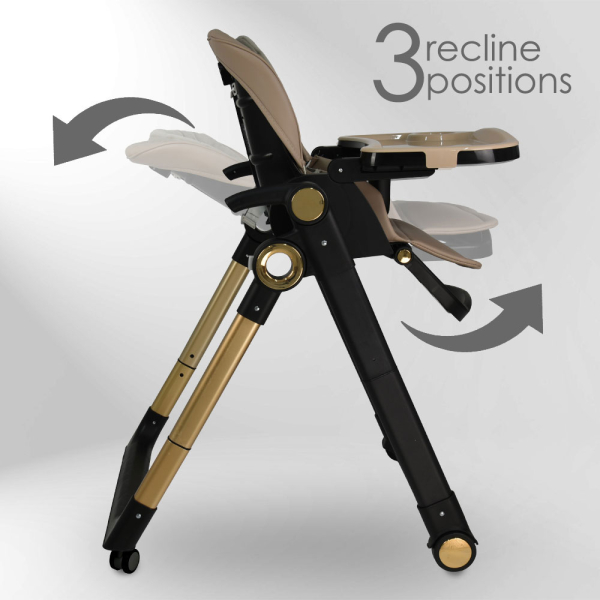 Καρεκλάκι Φαγητού Αναδιπλούμενο (6+ Μηνών/Έως 15kg) - Κούνια (0+ Μηνών/Έως 9kg) Bebe Stars Yum-Yum Mocha 870-182