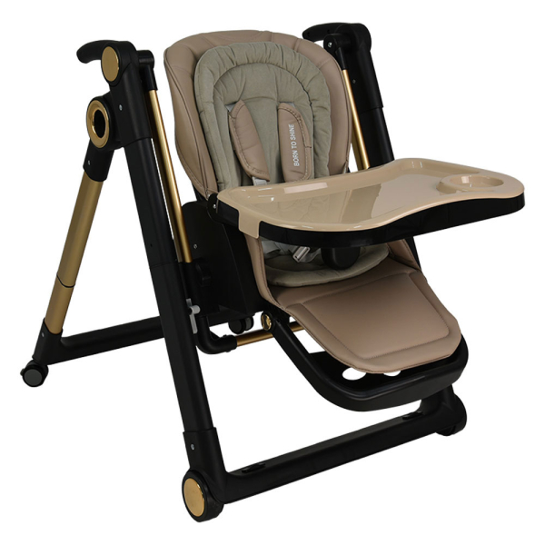 Καρεκλάκι Φαγητού Αναδιπλούμενο (6+ Μηνών/Έως 15kg) - Κούνια (0+ Μηνών/Έως 9kg) Bebe Stars Yum-Yum Mocha 870-182