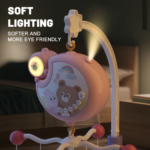 Μουσικό Μόμπιλε Bebe Stars Cartoon Bear Pink 860-140