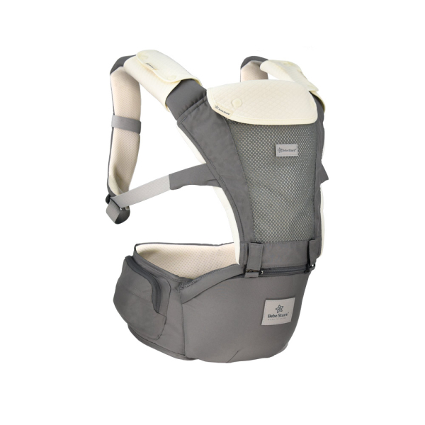 Μάρσιπος Εργονομικός (4-36 Μηνών/3.5-15kg) Bebe Stars Hug Me Smoked Grey 225-186