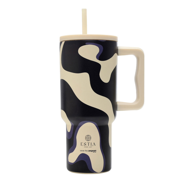 Κούπα Θερμός Με Λαβή & Καλαμάκι 900ml Estia Save The Aegean Tumbler Bold Drift 01-36249