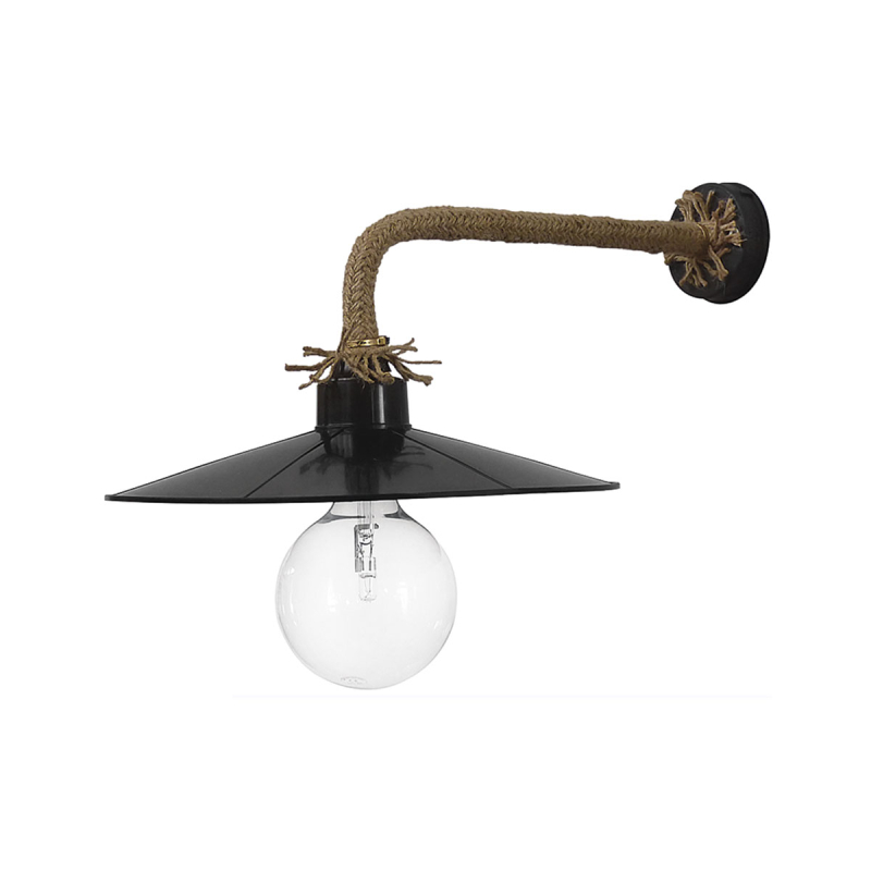 Απλίκα Τοίχου Heronia Petra 31-0979 Rope/Black