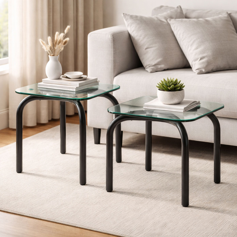 Βοηθητικά Τραπεζάκια (Σετ 2τμχ) A-S Hecate 206060B