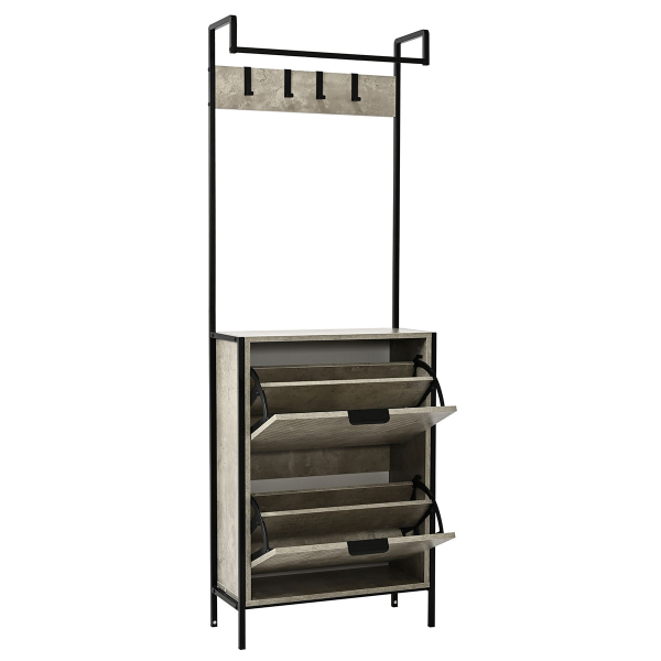 Έπιπλο Εισόδου - Παπουτσοθήκη 12 Θέσεων (60x26x172) Spitishop Sapiente Cement