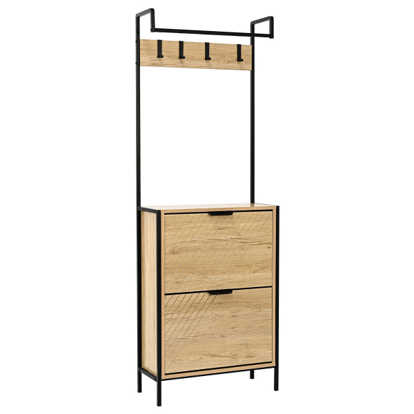 Έπιπλο Εισόδου - Παπουτσοθήκη 12 Θέσεων (60x26x172) Spitishop Sapiente Natural