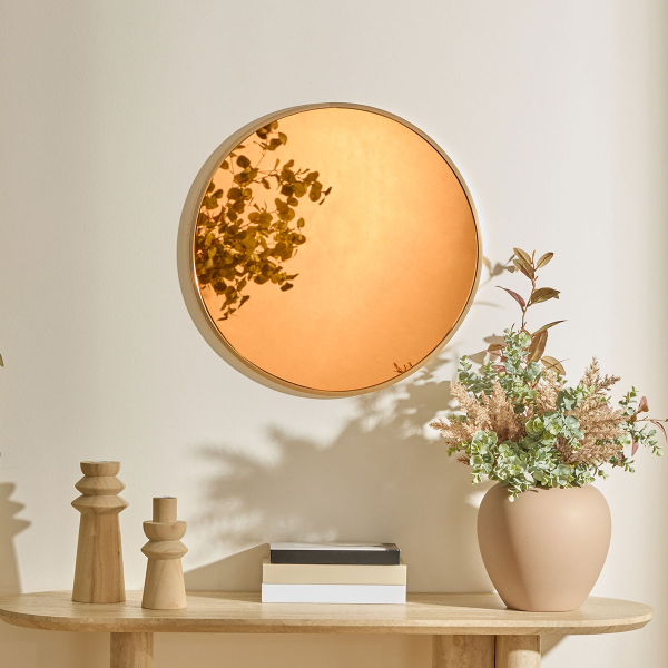 Διακοσμητικός Καθρέφτης Τοίχου (Φ50) A-S Alice Ambre 213801