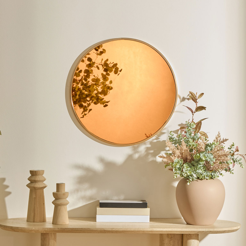Διακοσμητικός Καθρέφτης Τοίχου (Φ50) A-S Alice Ambre 213801