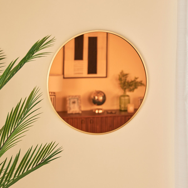 Διακοσμητικός Καθρέφτης Τοίχου (Φ50) A-S Alice Ambre 213801