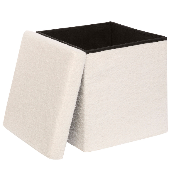 Σκαμπό Με Αποθηκευτικό Χώρο (38x38x38) A-S Jaiko White 214225