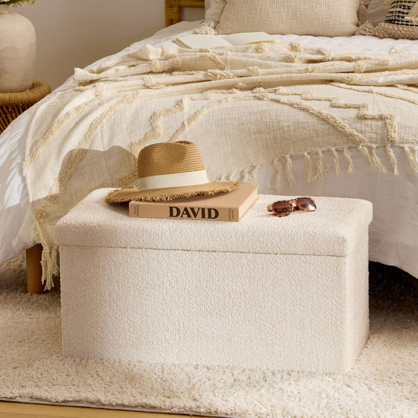 Ταμπουρέ Με Αποθηκευτικό Χώρο (76x38x38) A-S Jaiko White 214226