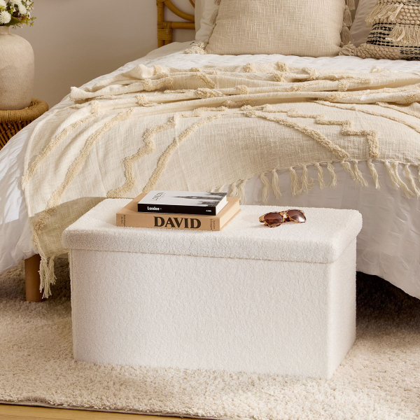 Ταμπουρέ Με Αποθηκευτικό Χώρο (76x38x38) A-S Soana Ivory 214228A