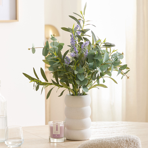 Τεχνητό Μπουκέτο Λουλουδιών Σε Βάζο (Φ34.8x66) A-S Uda 214056