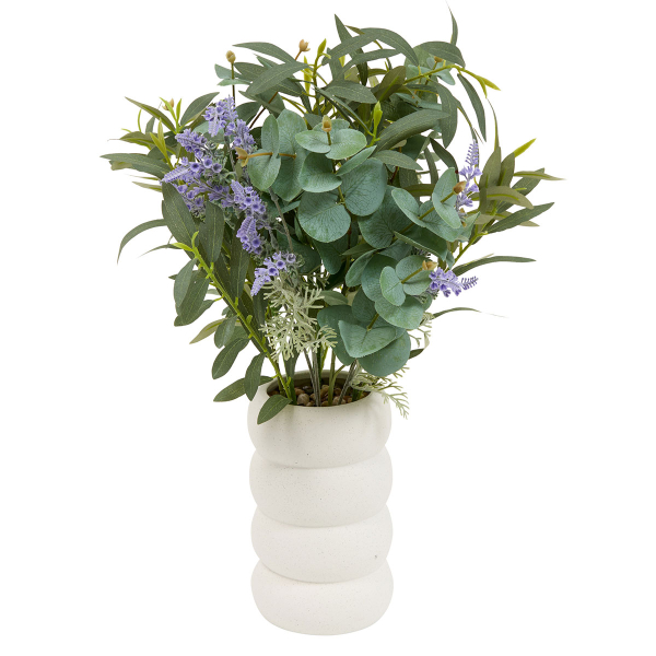 Τεχνητό Μπουκέτο Λουλουδιών Σε Βάζο (Φ34.8x66) A-S Uda 214056