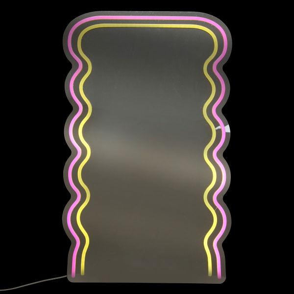 Διακοσμητικός Καθρέφτης Τοίχου Με LED & USB A-S Wavy 213750