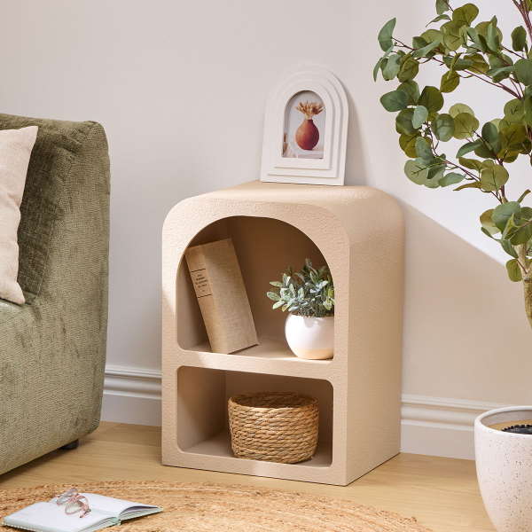 Κομοδίνο Με 2 Ράφια (40x30x55) A-S Soleya Beige 197813A