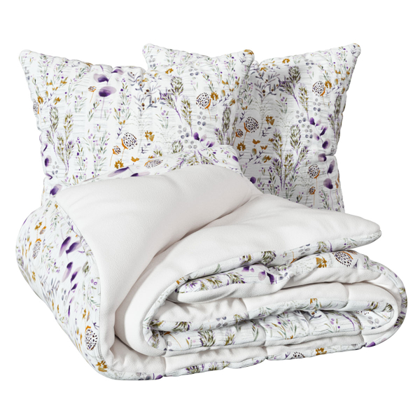 Παπλωματοθήκη Υπέρδιπλη (240x220) 2 Όψεων + Διακοσμητικές Μαξιλαροθήκες A-S Floral 215349A