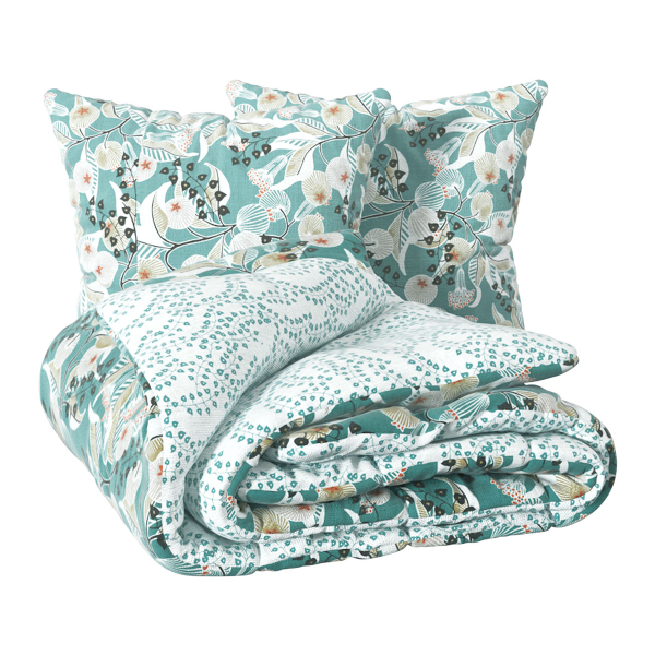Παπλωματοθήκη King Size (260x240) 2 Όψεων + Διακοσμητικές Μαξιλαροθήκες A-S Marine Vegetal 215352A