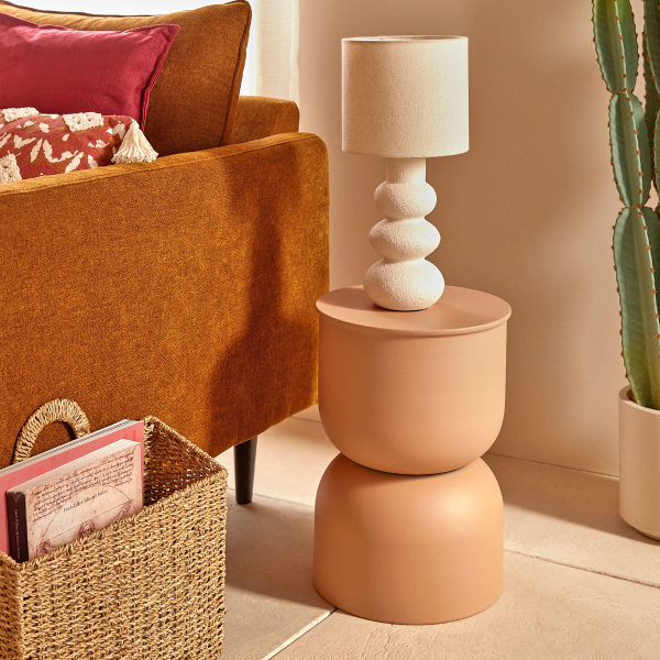 Βοηθητικό Τραπεζάκι (Φ31x41.8) A-S Palomba Beige 213058A