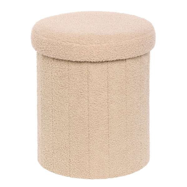 Σκαμπό Με Αποθηκευτικό Χώρο (Φ32x38) A-S Jaiko Beige 214224