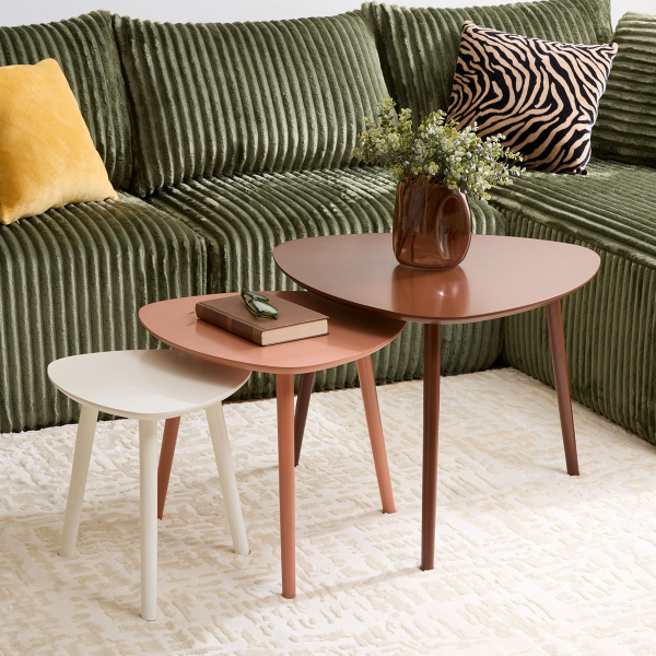 Βοηθητικά Τραπεζάκια (Σετ 3τμχ) A-S Mileo Brown 157052L