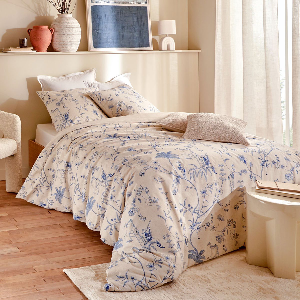 Παπλωματοθήκη Υπέρδιπλη (240x220) 2 Όψεων + Διακοσμητικές Μαξιλαροθήκες A-S Kyoto 215351D