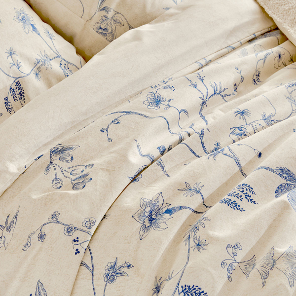 Παπλωματοθήκη Υπέρδιπλη (240x220) 2 Όψεων + Διακοσμητικές Μαξιλαροθήκες A-S Kyoto 215351D