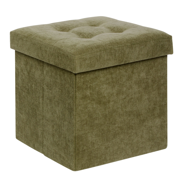 Σκαμπό Με Αποθηκευτικό Χώρο (38x38x38) A-S Lysandre Khaki 121470I