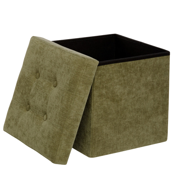 Σκαμπό Με Αποθηκευτικό Χώρο (38x38x38) A-S Lysandre Khaki 121470I