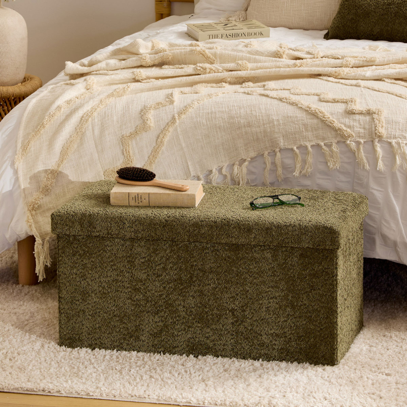 Ταμπουρέ Με Αποθηκευτικό Χώρο (76x38x38) A-S Soana Khaki 214228C