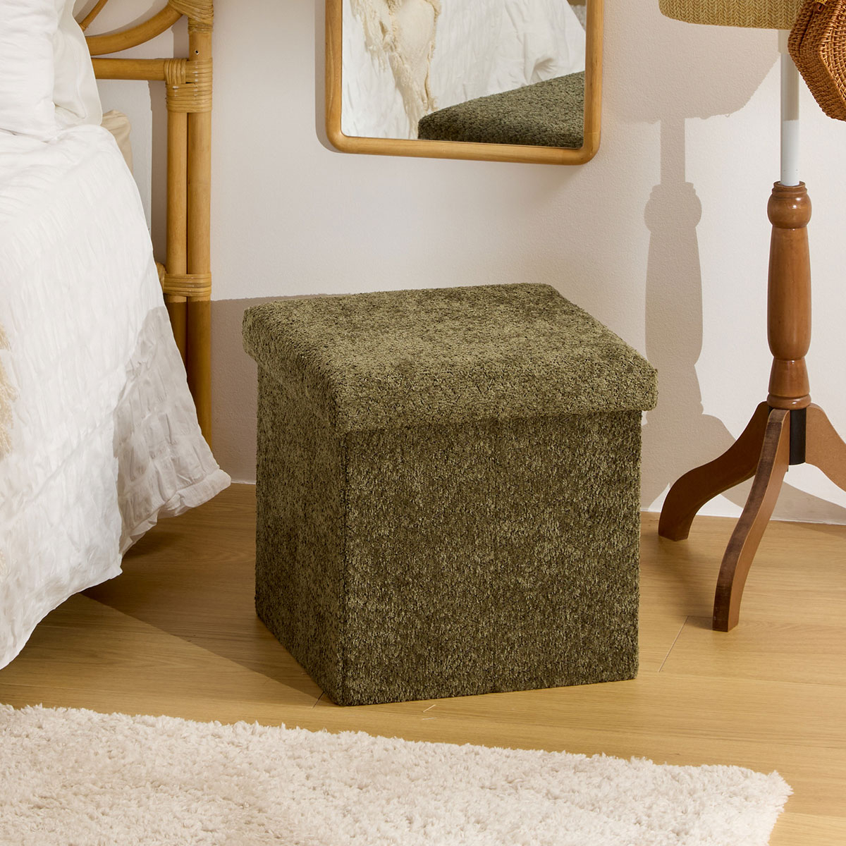 Σκαμπό Με Αποθηκευτικό Χώρο (38x38x38) A-S Soana Khaki 214227C