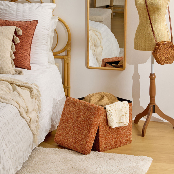 Σκαμπό Με Αποθηκευτικό Χώρο (38x38x38) A-S Oxia Amber 214258B