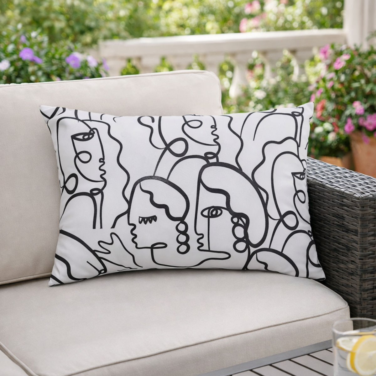 Αδιάβροχη Διακοσμητική Μαξιλαροθήκη (30x50) A-S Nolan White 215343D