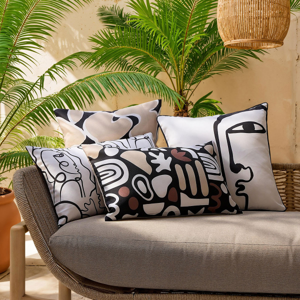 Αδιάβροχη Διακοσμητική Μαξιλαροθήκη (30x50) A-S Nolan Black 215343E