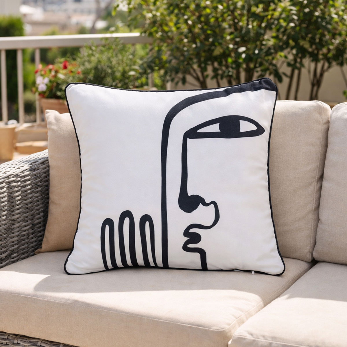 Αδιάβροχη Διακοσμητική Μαξιλαροθήκη (40x40) A-S Nolan White 215344E