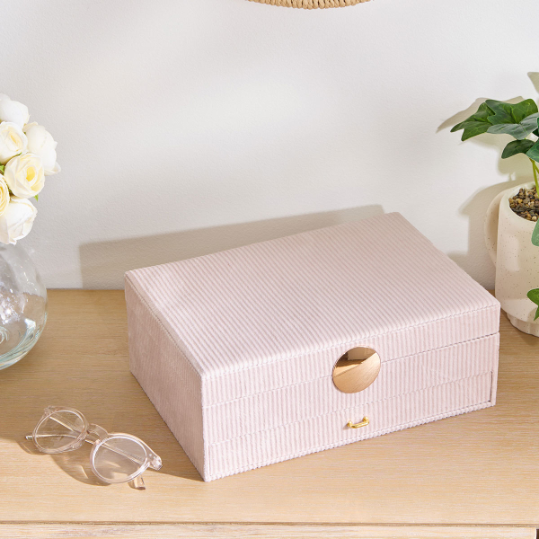 Μπιζουτιέρα Κουτί Με Συρτάρι & Καθρέφτη (19x27.5x10) A-S Enya Beige 215200