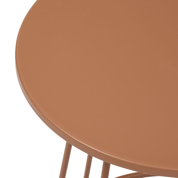 Βοηθητικό Τραπεζάκι (Φ38x42) A-S Latte Terracotta 213065B