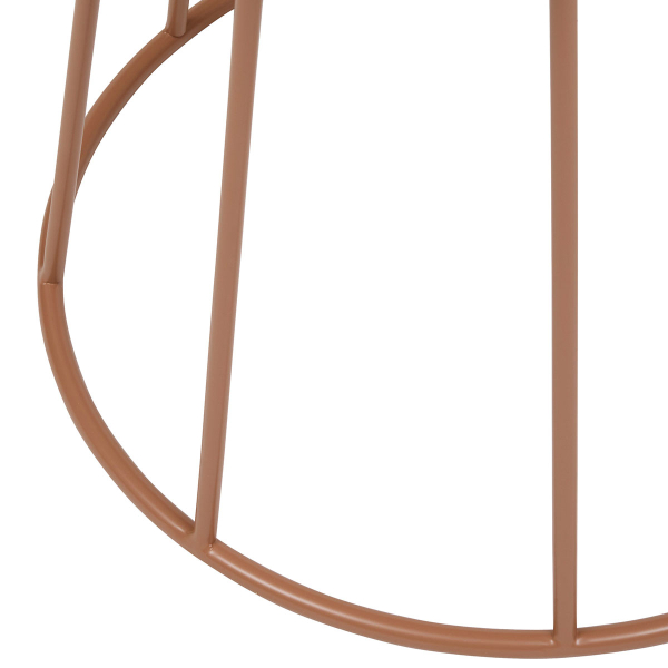 Βοηθητικό Τραπεζάκι (Φ38x42) A-S Latte Terracotta 213065B