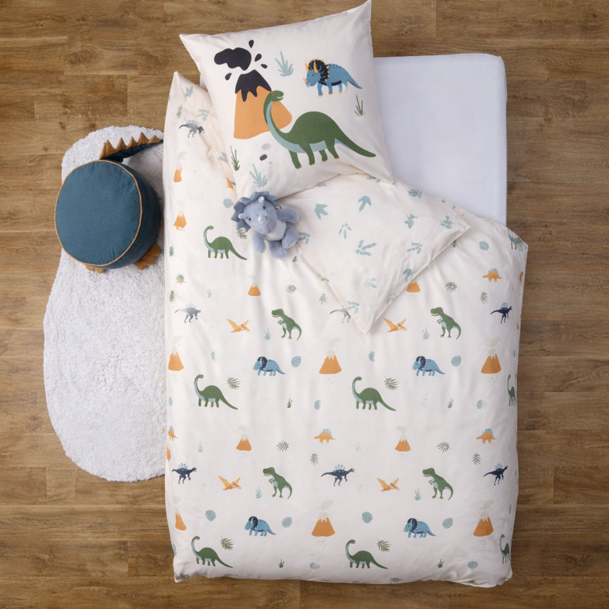 Παπλωματοθήκη Μονή (Σετ 140x200) 2 Όψεων A-S Dinosaures 195825