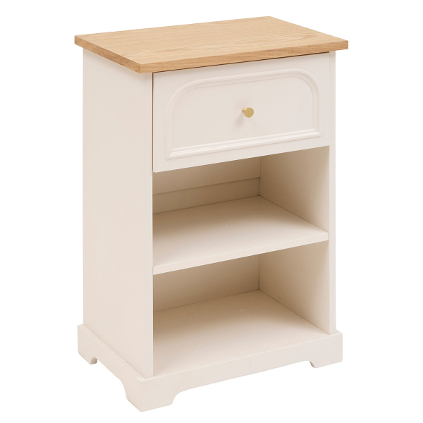 Κομοδίνο Με Συρτάρι & Ράφια (45x30x67) A-S Mohea Ivory 197855