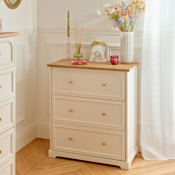 Συρταριέρα 3 Θέσεων (72x39x81) A-S Mohea Ivory 197856