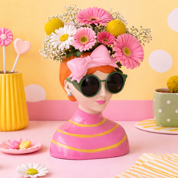 Διακοσμητικό Βάζο (17.5x13.4x22.5) A-S Della Pasta 214104 Pink