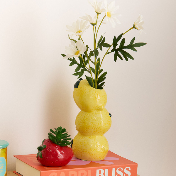 Διακοσμητικό Βάζο (10.5x8.5x19.8) A-S Fruity 214071 Yellow