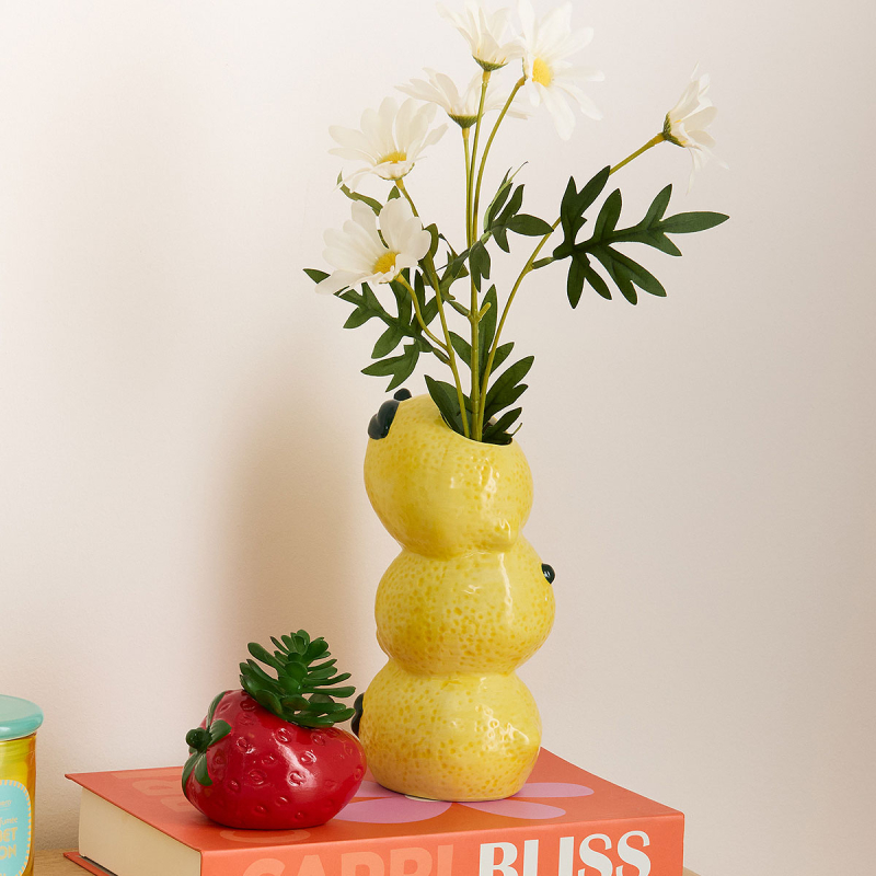 Διακοσμητικό Βάζο (10.5x8.5x19.8) A-S Fruity 214071 Yellow