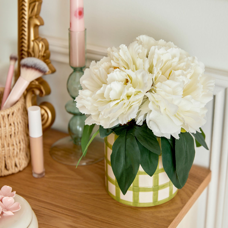 Τεχνητό Λουλούδι Σε Γλάστρα 21εκ. A-S Rose Flower 214017 Green