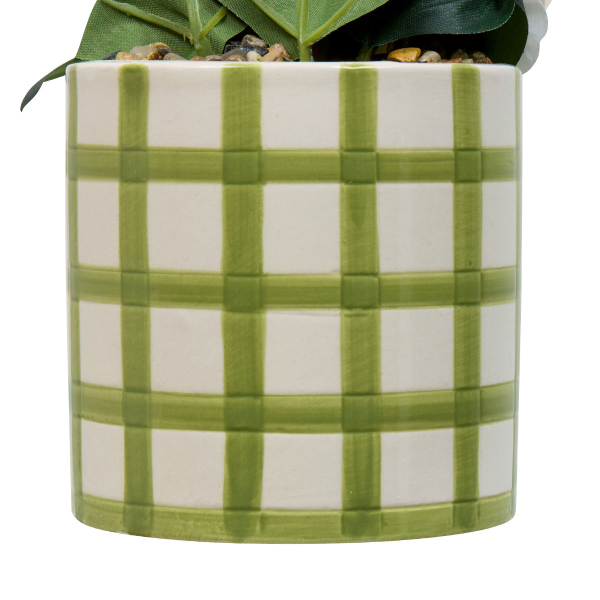 Τεχνητό Λουλούδι Σε Γλάστρα 21εκ. A-S Rose Flower 214017 Green