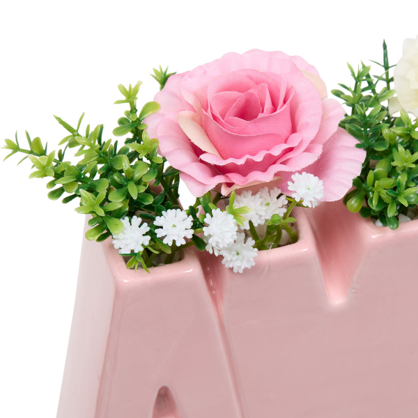 Τεχνητό Λουλούδι Σε Γλάστρα 26εκ. A-S Rose Flower 214015 Pink