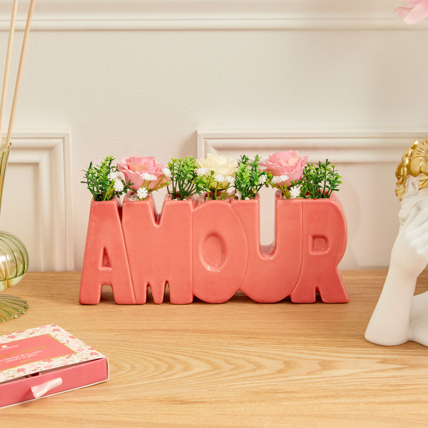 Τεχνητό Λουλούδι Σε Γλάστρα 26εκ. A-S Rose Flower 214015 Red