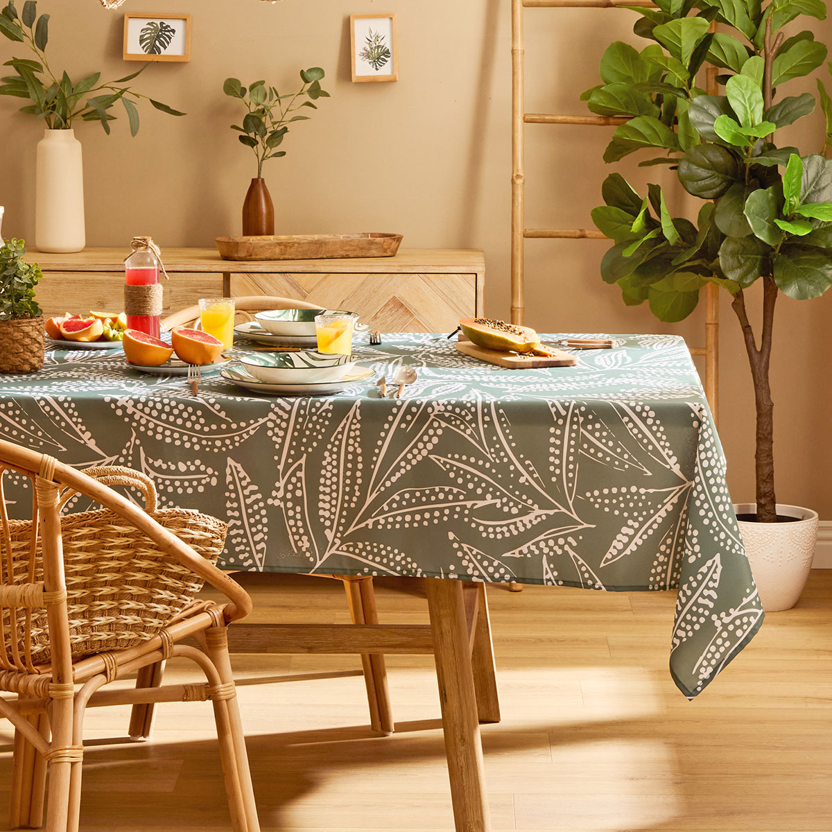 Αλέκιαστο Τραπεζομάντηλο (140x240) A-S Tropical Olive 163930D3