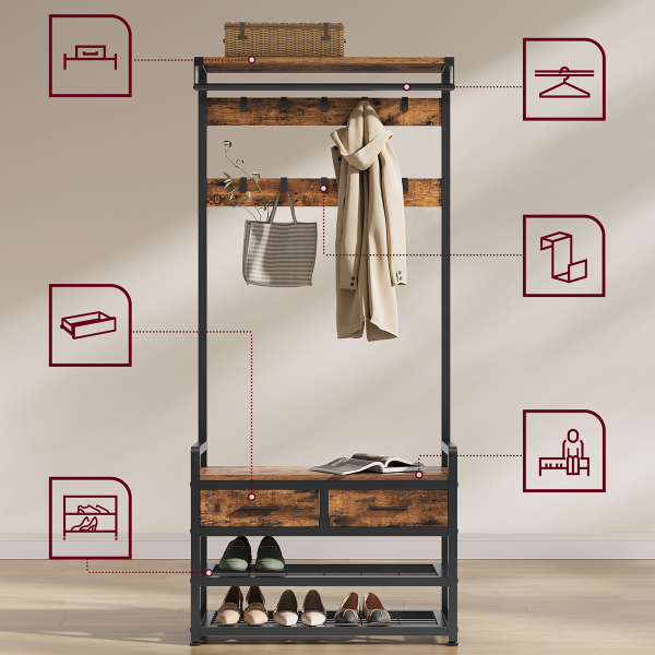 Έπιπλο Εισόδου (80.4x30x181.6) Vasagle HSR429B01V1